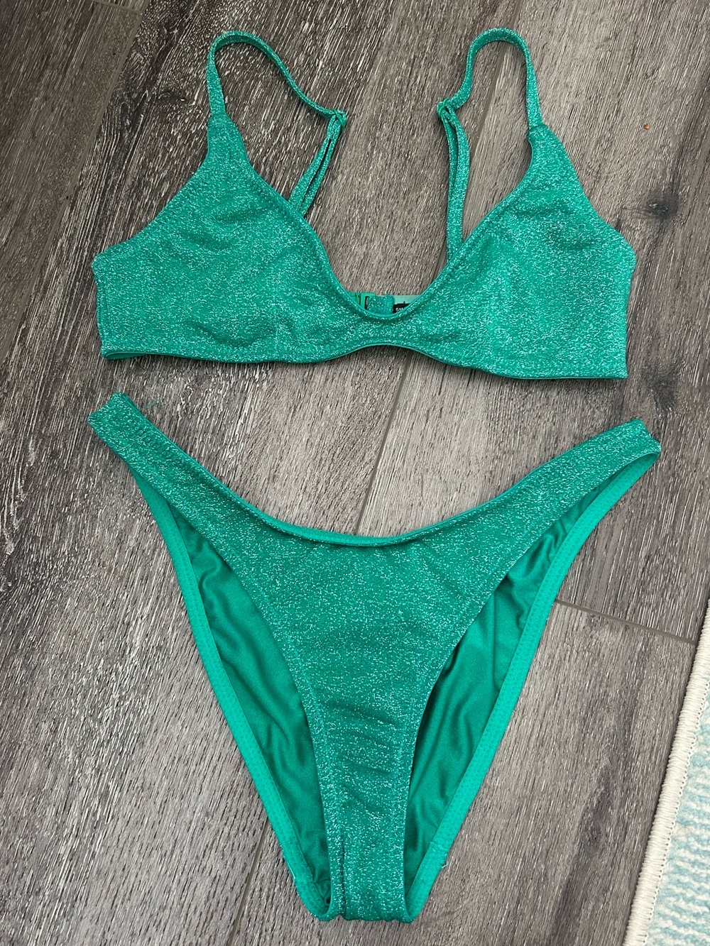 Triangl Emerald Green Glitter Bikini